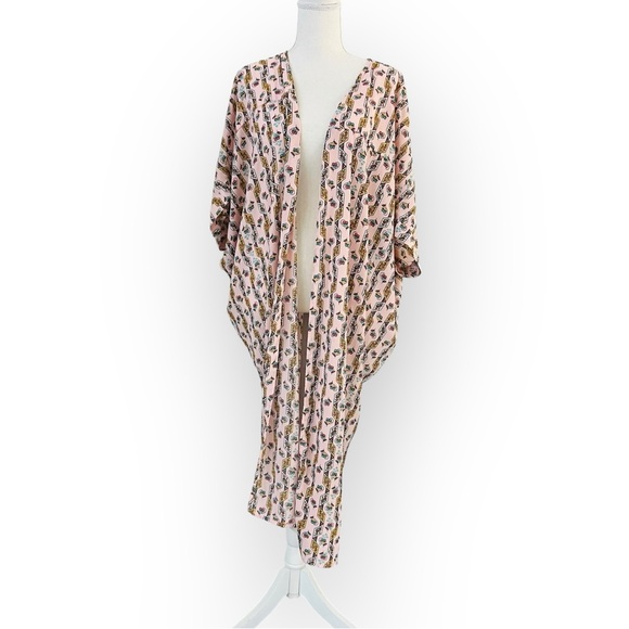 Melissa McCarthy Seven7 Pink Pagoda Kimono 1X - Picture 1 of 8